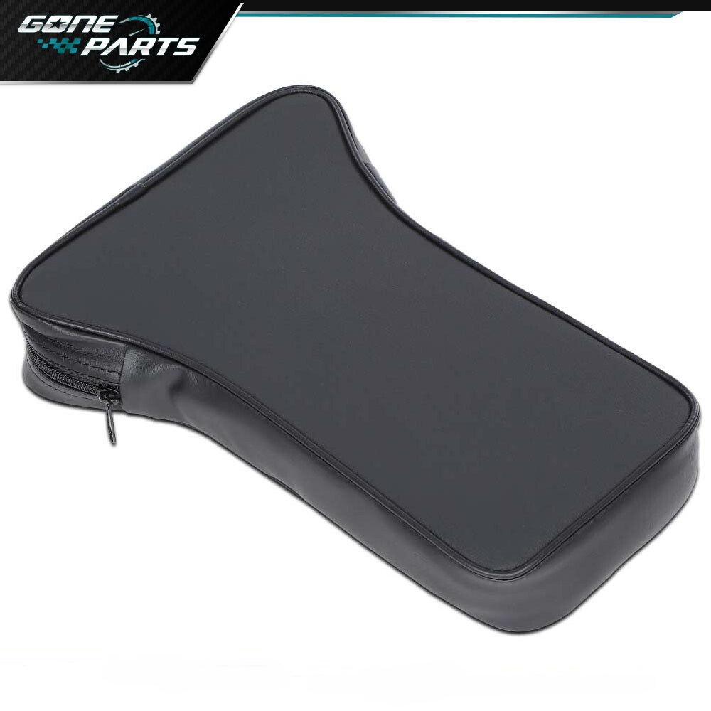 Fit For 1967-1982 Corvette Center Console Armrest Pad Smooth Black Leather C2 C3