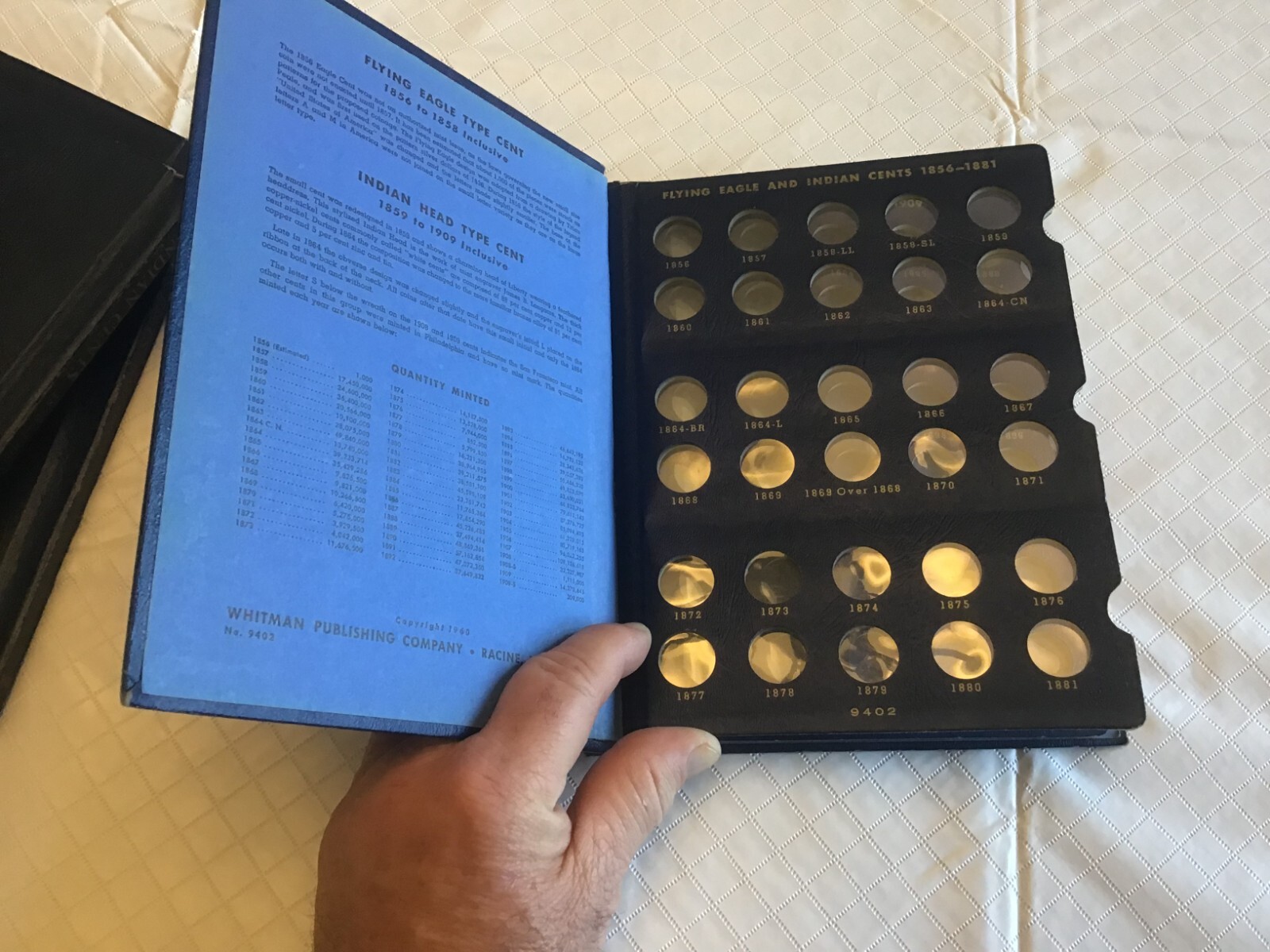 Fancy Whitman Classic Album #9402 Flying Eagle & Indian Head Cents 1856-1909