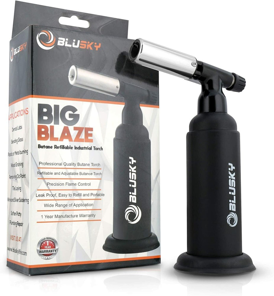 BluSky Butane Torch Refillable Industrial Torch Light Weight Portable