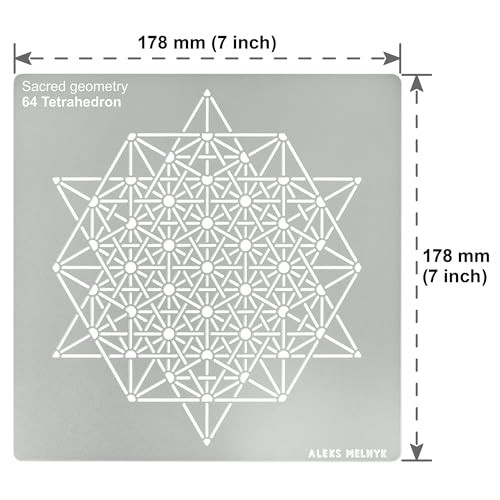No.488 Metal Stencils, Sacred Geometry Figures, Flower of Life Version, 64
