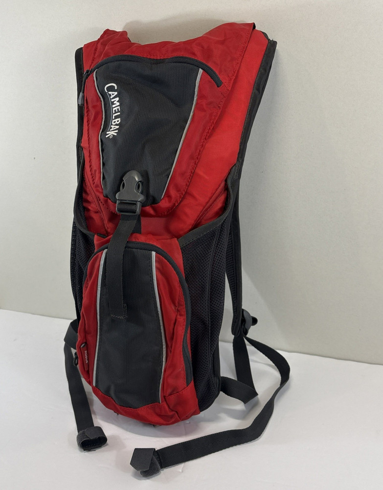 CAMELBAK ROGUE HYDRATION PACK WITHOUT BLADDER FOR BIKING/HIKING RED GRAY - USED