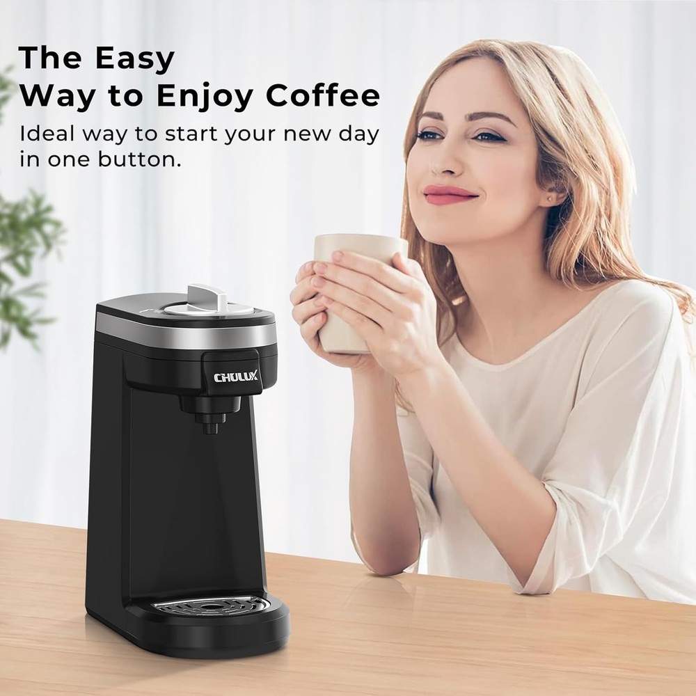 Single Serve Coffee Maker for K Capsule,Mini Single One Cup Coffee Machine Black