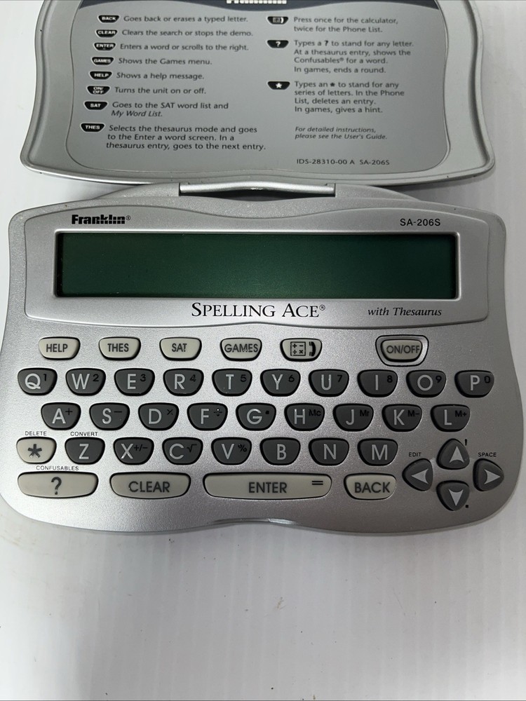 Franklin Spelling Ace SA-206S Handheld Electronic Dictionary Thesaurus Tested