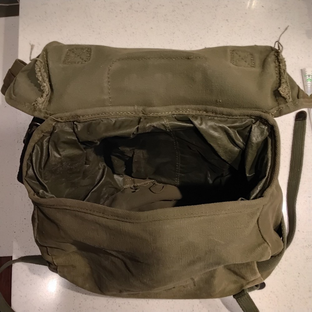 US Military Rubberized Mussette Bag with strap