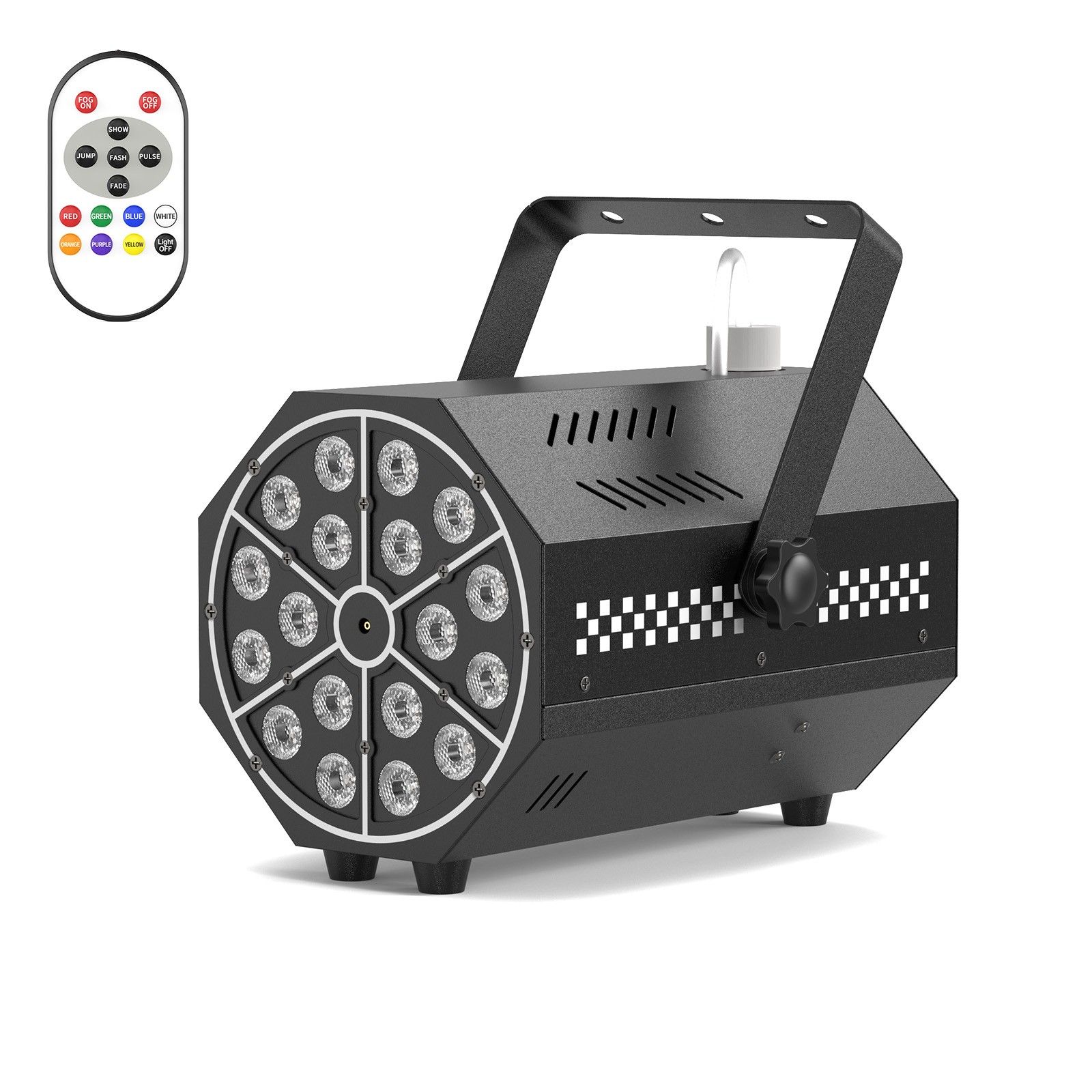 Smoke Fog Machine DMX DJ Party Vertical Spray Fog Stage Light RGB 18 LED Light