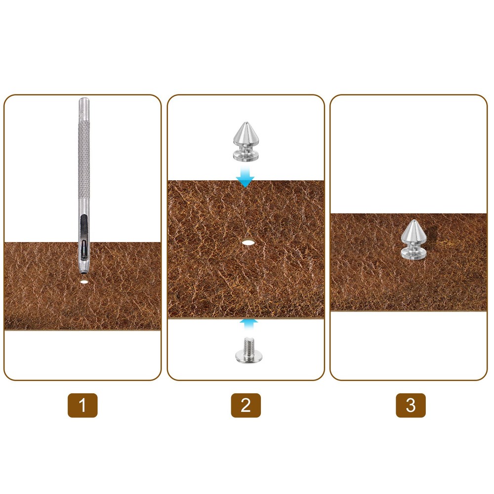 20Sets Cone Spike Stud Rivet,12mm Tree Studs and Spikes Phosphor