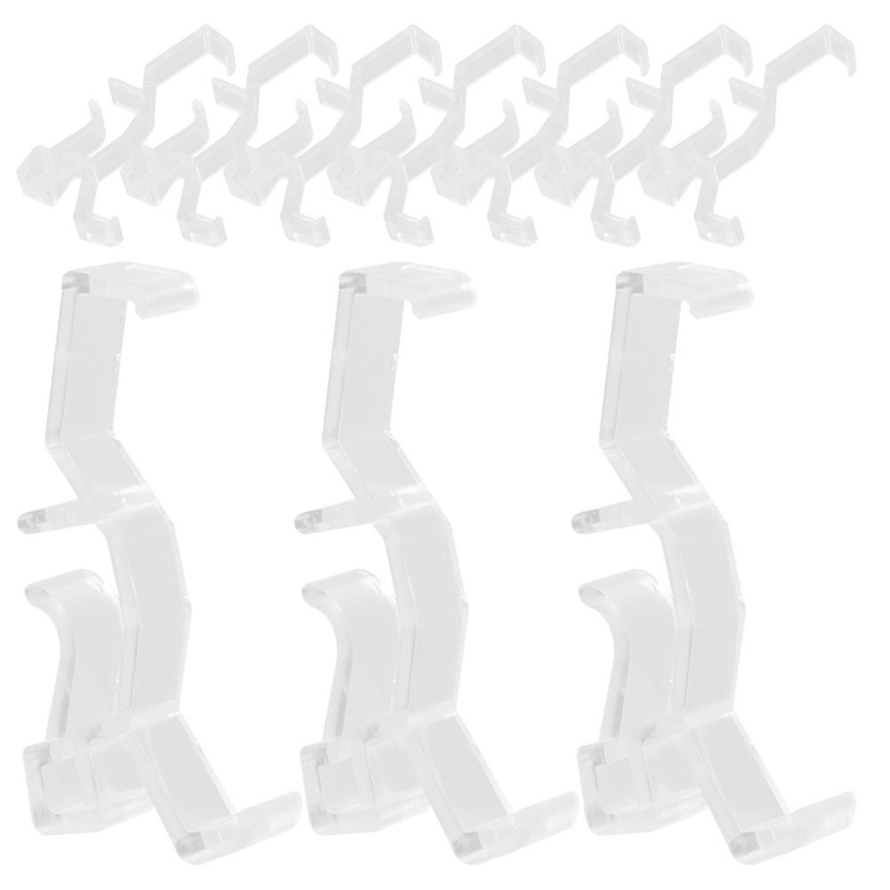 10 Pcs Clear Window Blind Clips Plastic Valance Retainer for Horizontal Blinds