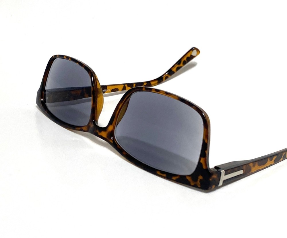 spring hinges UV SUN READERS rectangle TORTOISE FRAME powers +1.75 +2.00 +2.75