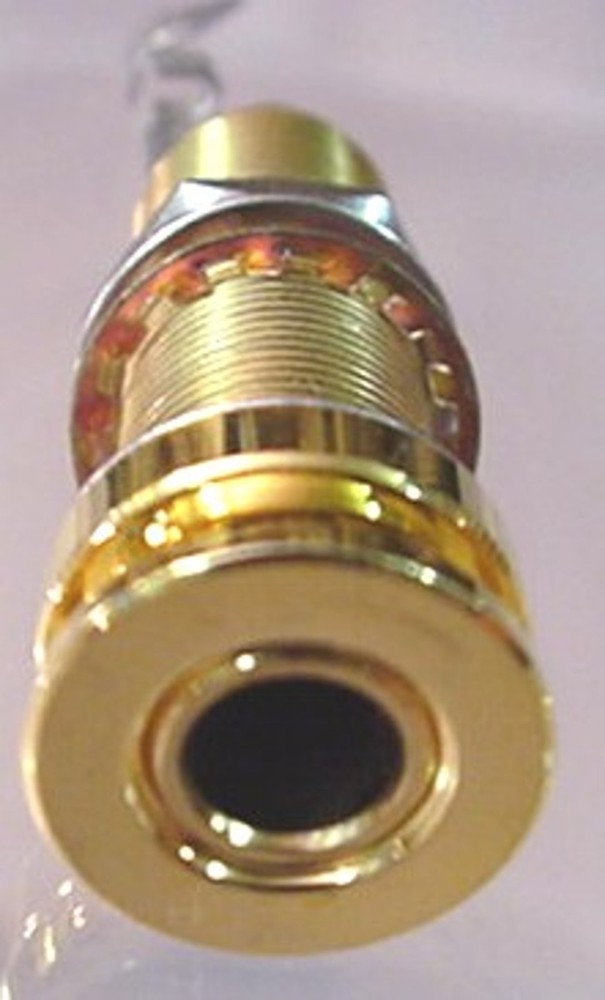 GOLD THREADED CYLINDER JACK FOR GUITAR endpin jack