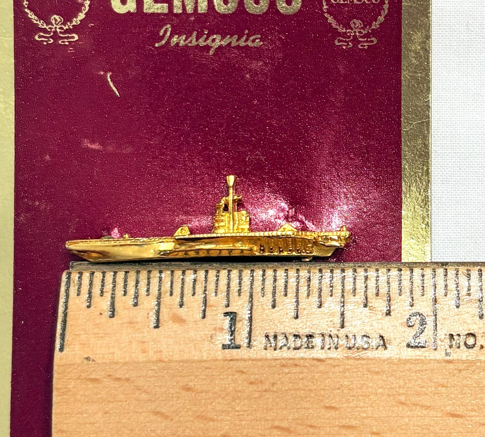 Five Aircraft Carrier Lapel Pins on Original GEMSCO Cards