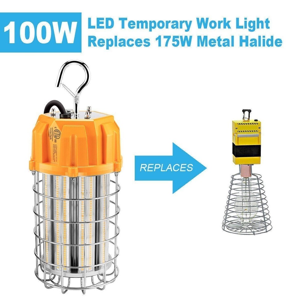 Portable 100W LED Temporary Work Light Constructions Projects Jobsite Lighting