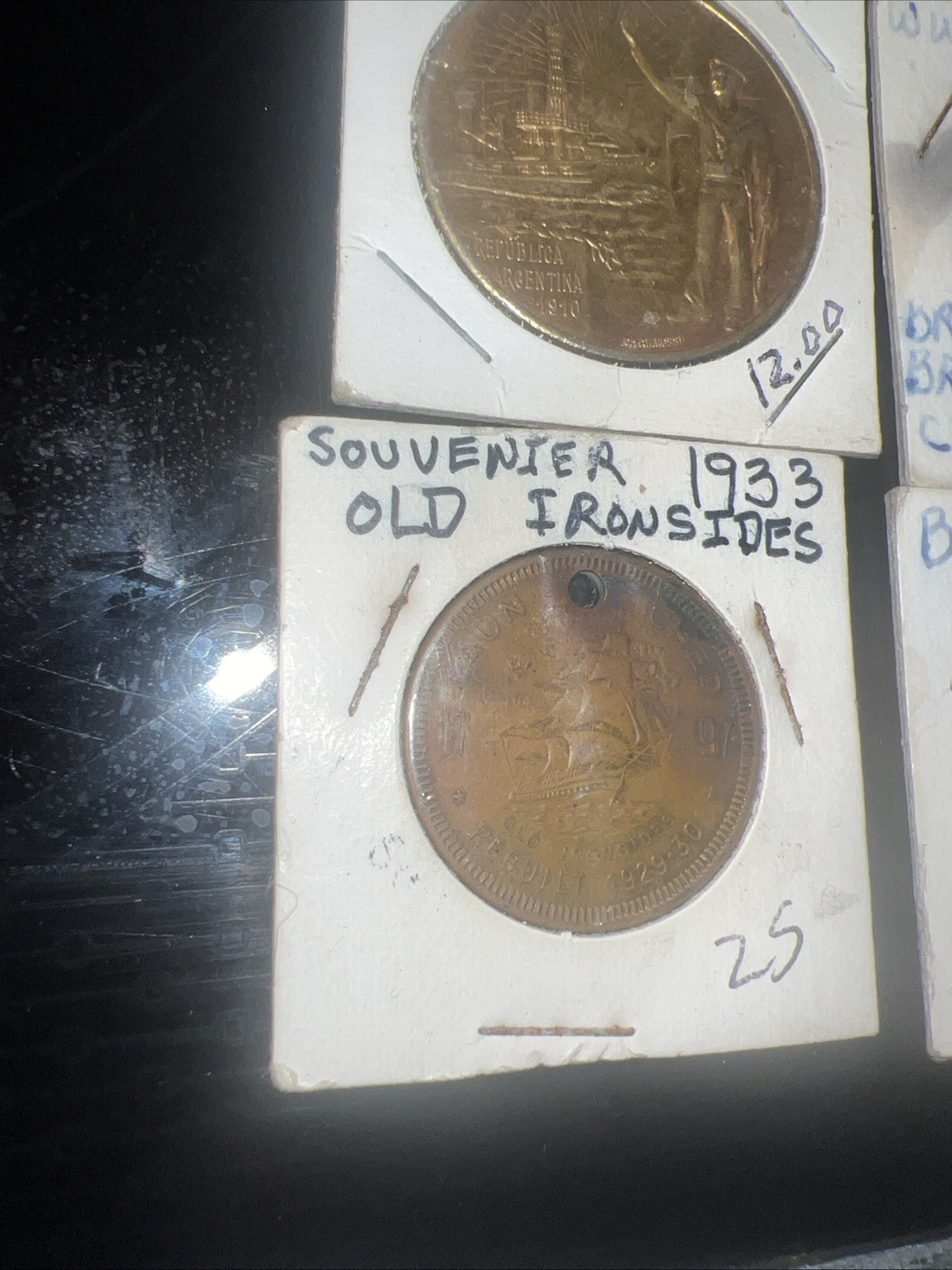 6 Vintage Ship Boat Battleship Military Medal Token Souvenir Free Shipping