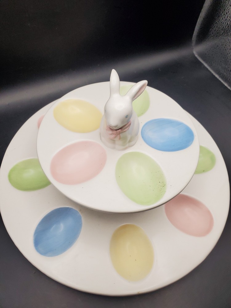 Easter Bunny Deviled Egg Serving Platter