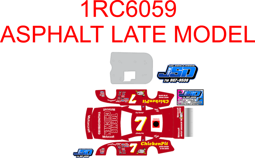 1RC ASPHALT LATE MODEL 1RC6059 WRAP STROKER ACE