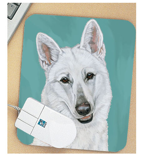 White Shepherd Mouse Pad
