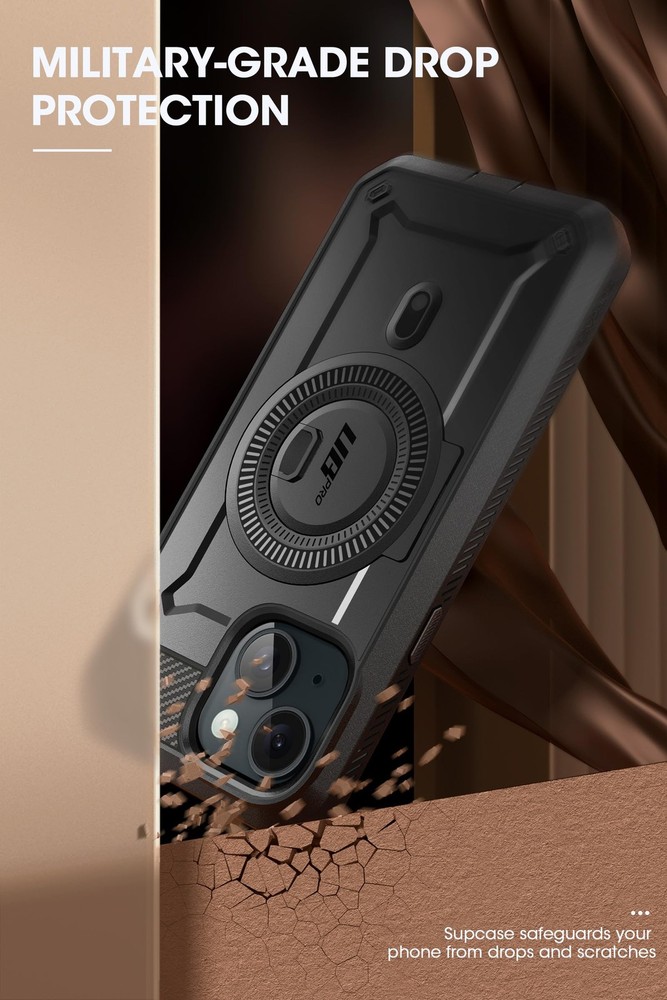 SUPCASE iPhone 15 Plus Case with Stand, MagSafe Compatible, Built-in Screen Prot