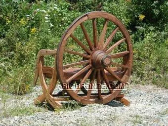 Wagon Wheel Bench 2 Seat