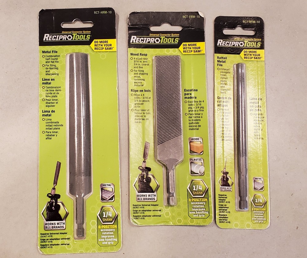 ReciproTools 8-pc Attachment Assortment for Reciprocating Saws.