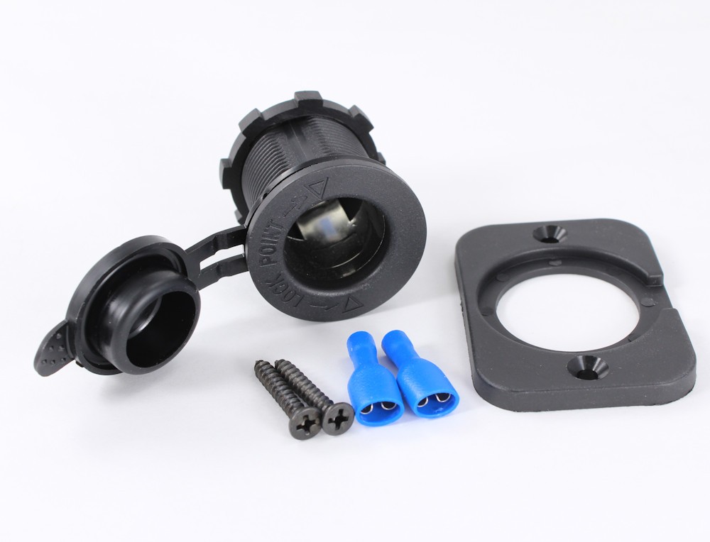 12V Cigarette Lighter Accessory Female Panel Mount  15A
