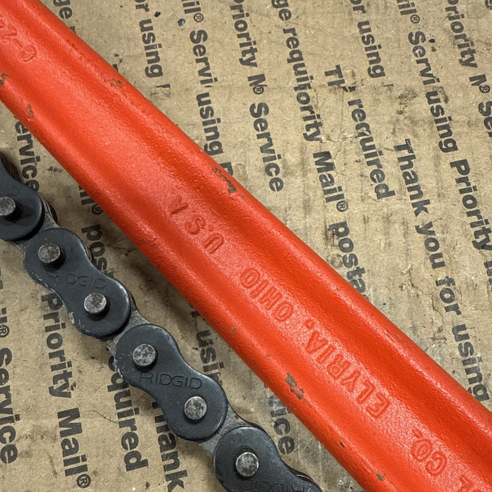 RIDGID Model C-24 Heavy-Duty Chain Wrench 3" New open box Has Paint Scratches