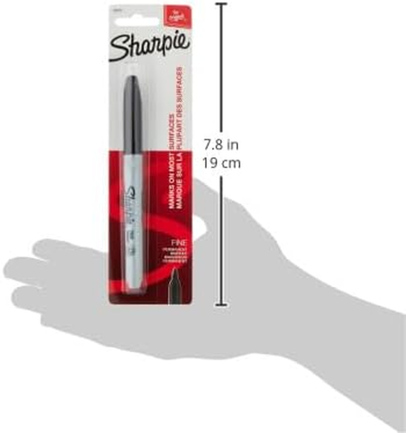 Sharpie Fine Point Permanent Marker, Black, 1 Count