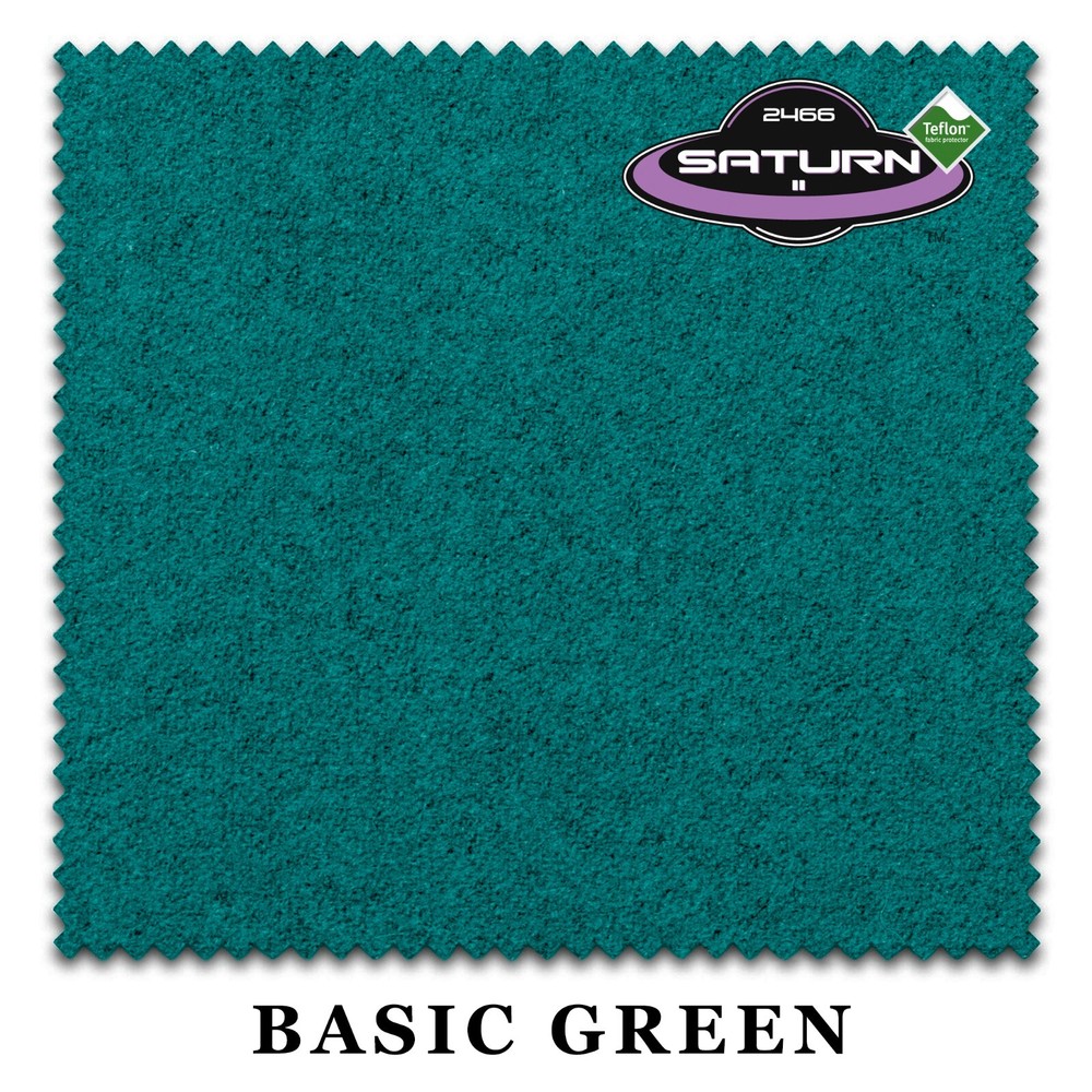 10' Championship Saturn II Teflon Billiard Pool Table Felt Cloth - Basic Green