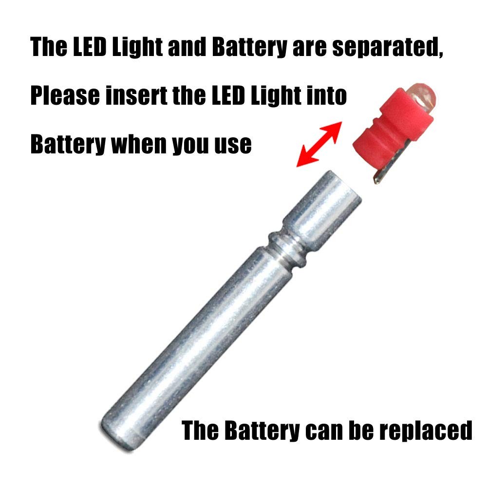 E-Arc 6PCS-LED Bobber Light Replacement Battery for Archery Nocks, Red