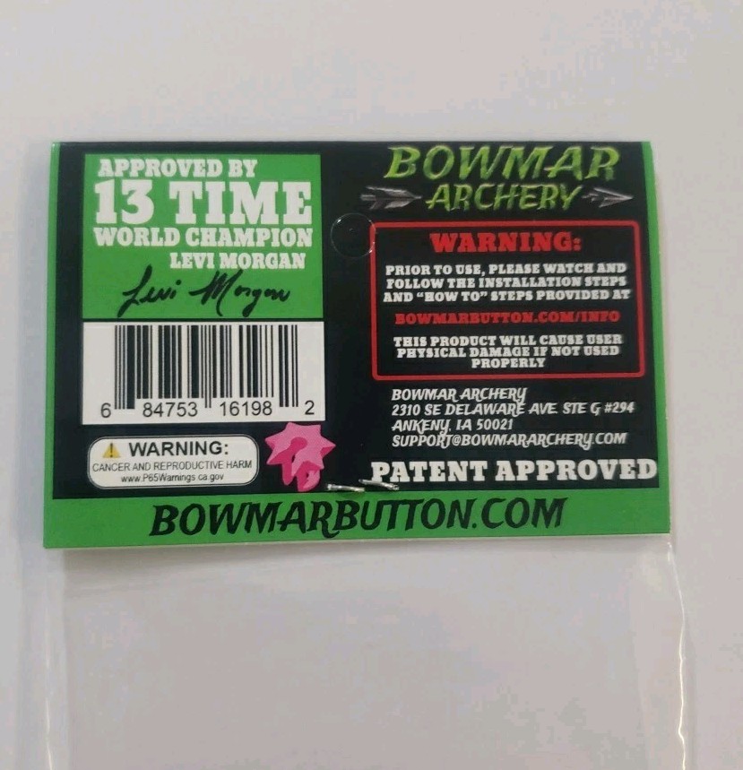 Bowmar Archery Nose Button 2 Piece Pink