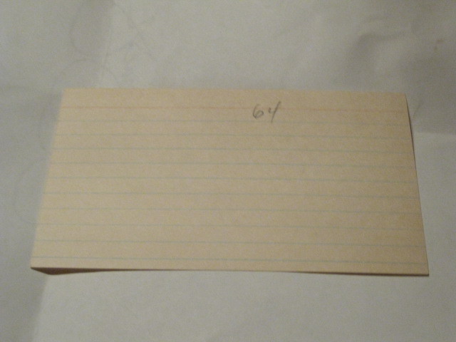 Bill Wakefield Autographed Index Card JSA Auc Certified