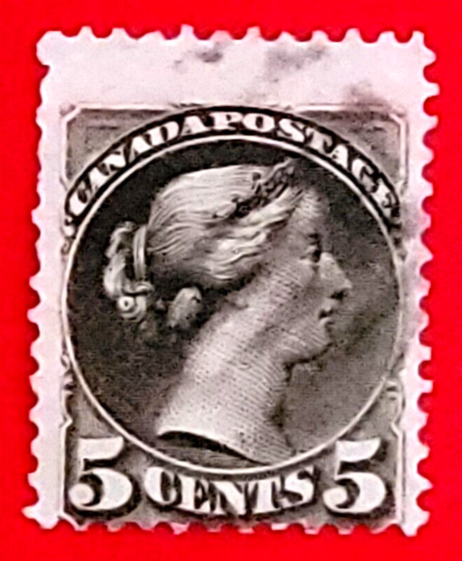 Canada Stamp #42 "Small Queen Issue - grey" Used