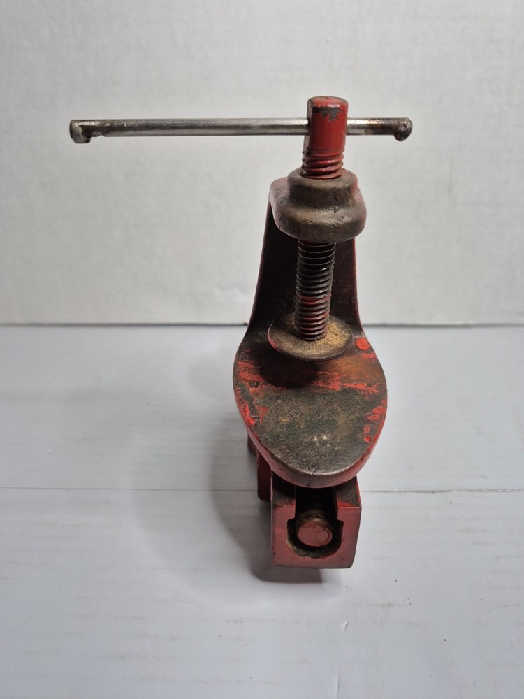 Vintage Red Bench Table Vise 8"×6" Working Condition