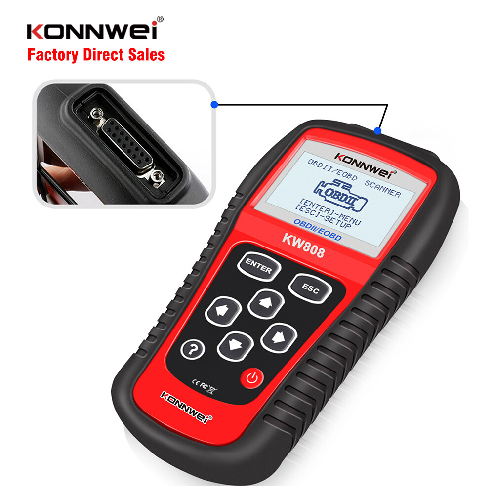 20pcs Lot KONNWEI KW808 OBD2 OBDII EOBD Diagnostic Scanner Code Multi-language