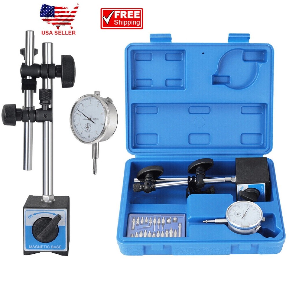 Dial Indicator with Magnetic Base and Point Precision Inspection KIT FAST