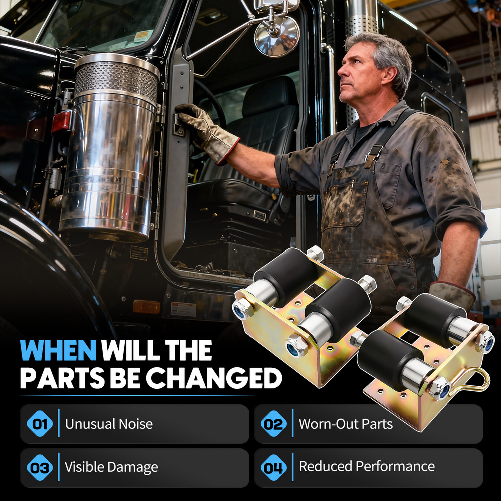 Lower Roller Bracket Bundle with Rollers and Hardware Peterbilt 379 13-04401M002