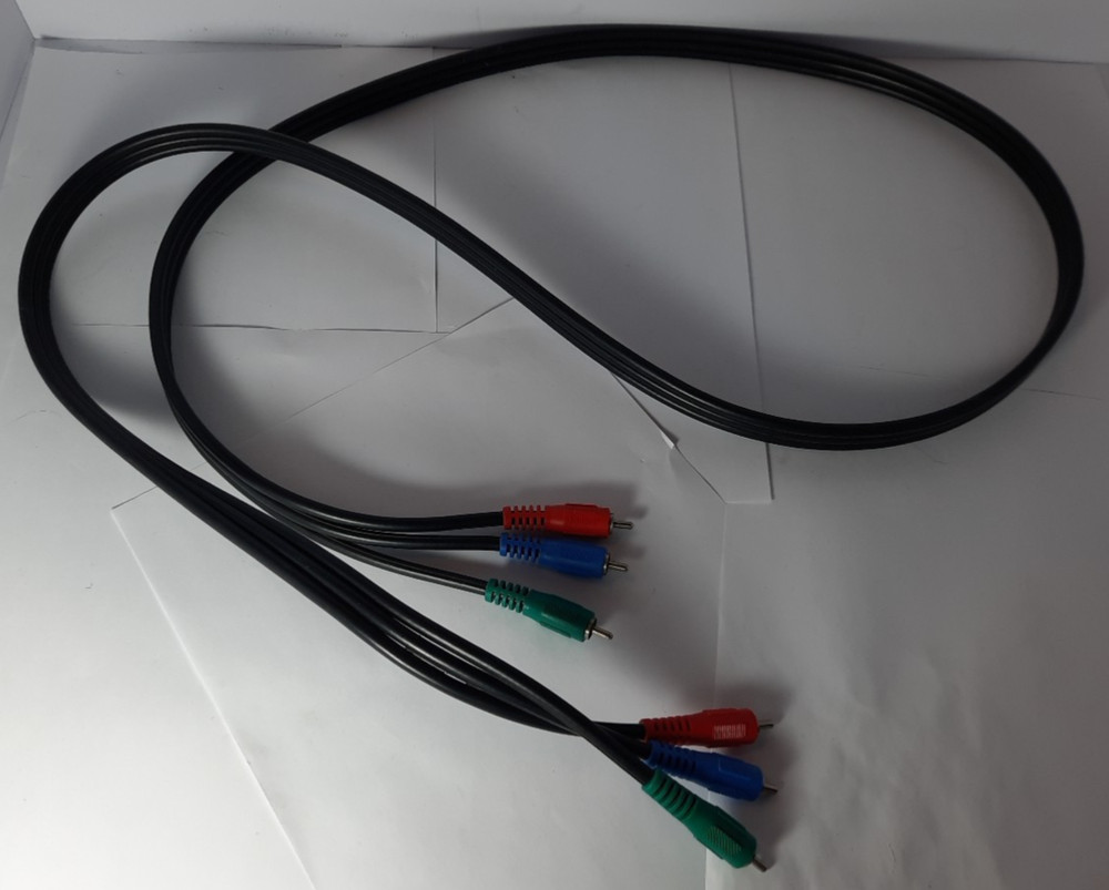 6 FT Component Video Cable, 3 RCA Black