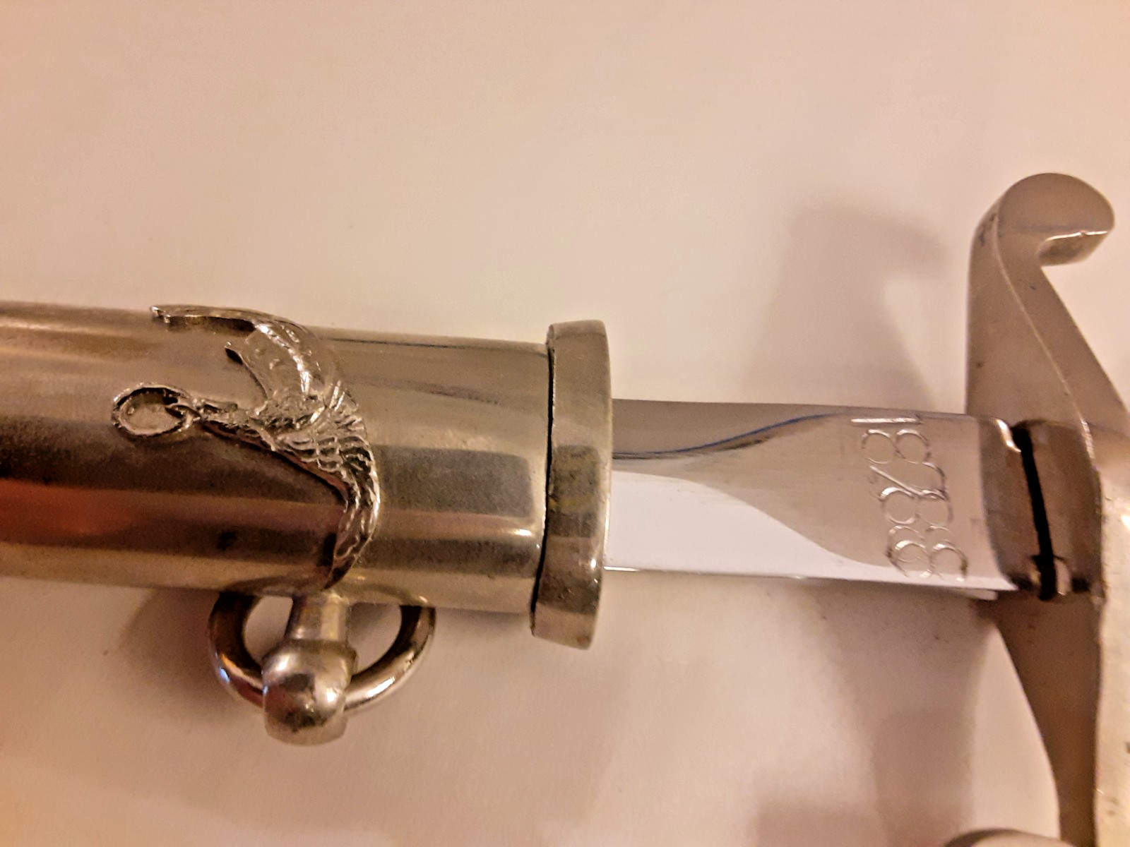 Vintage Polish Officer Presentation Dagger and Scabbard – with name plate.