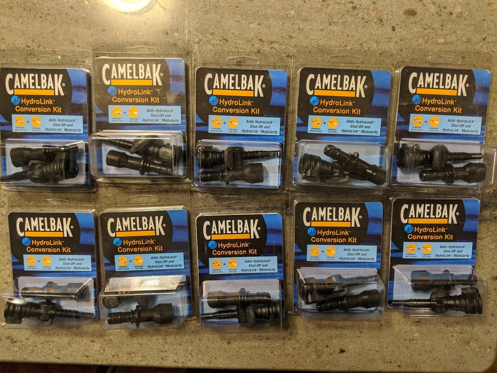 10 qty CAMELBAK HYDROLINK CONVERSION KIT HYDRATION ADAPTER QUICK CONNECT