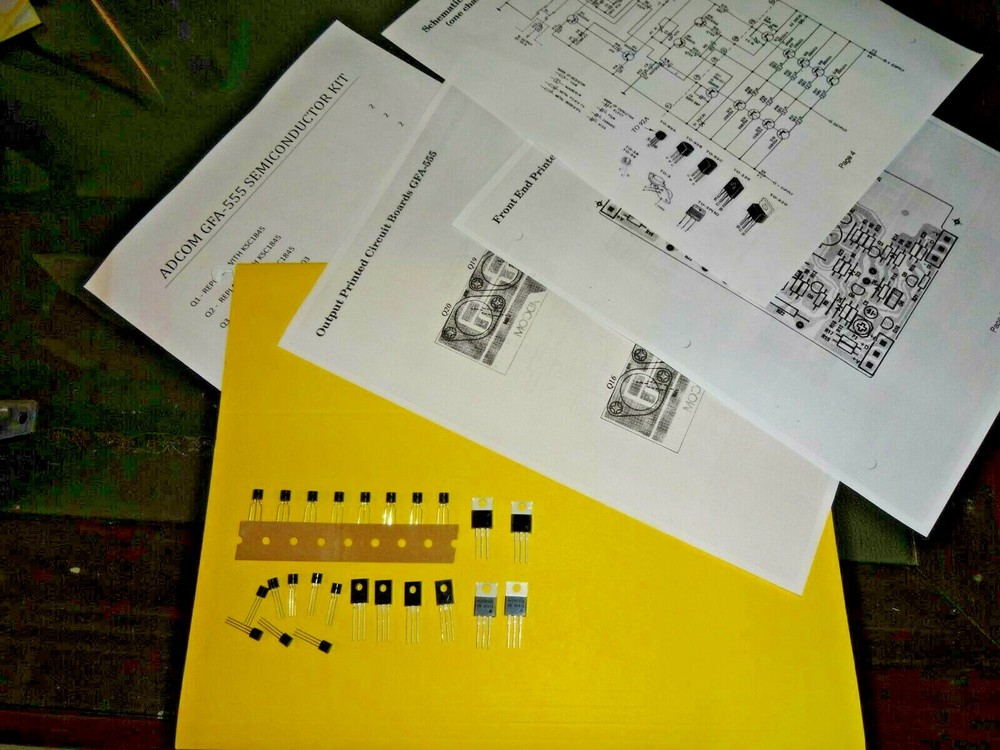 ADCOM GFA-555 DRIVER SEMICONDUCTOR REPAIR KIT AS REQUESTED