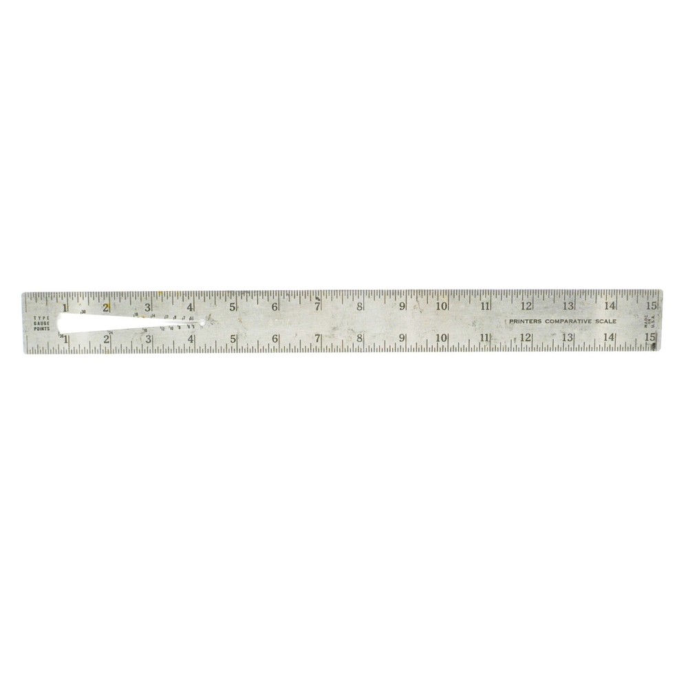 GAEBEL 602 Printers Comparative Scale Ruler 15 inch USA