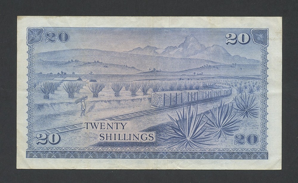 KENYA 20 shillings note 1971 Krause 8b Banknotes