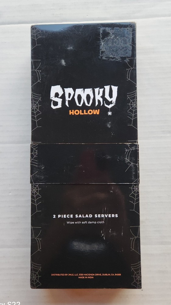 Spooky Hollow 2 Piece Salad Servers - Skeleton Serving Spoon & Fork
