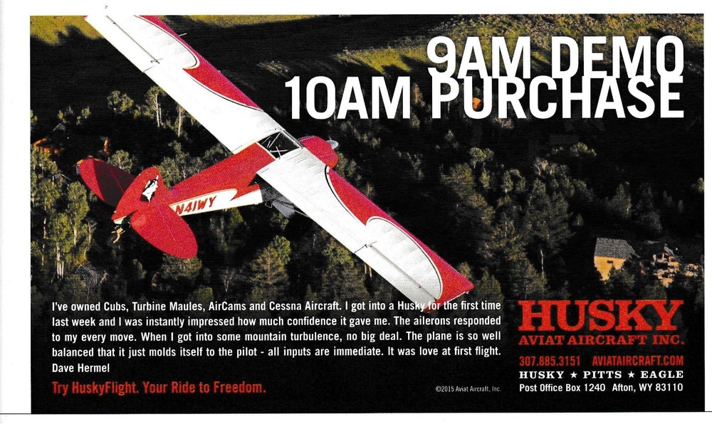 Three Husky Aircraft Ads 9/1/2025d