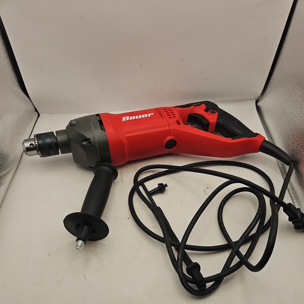 Bauer D-Handle Drill 9-amp 1/2” Variable Speed 2398E-B USED ONCE