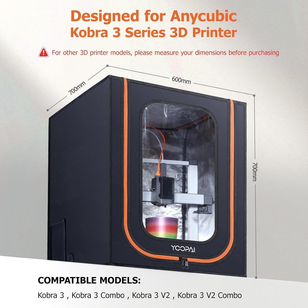 Anycubic Kobra 3D Printer Enclosure with LED Light