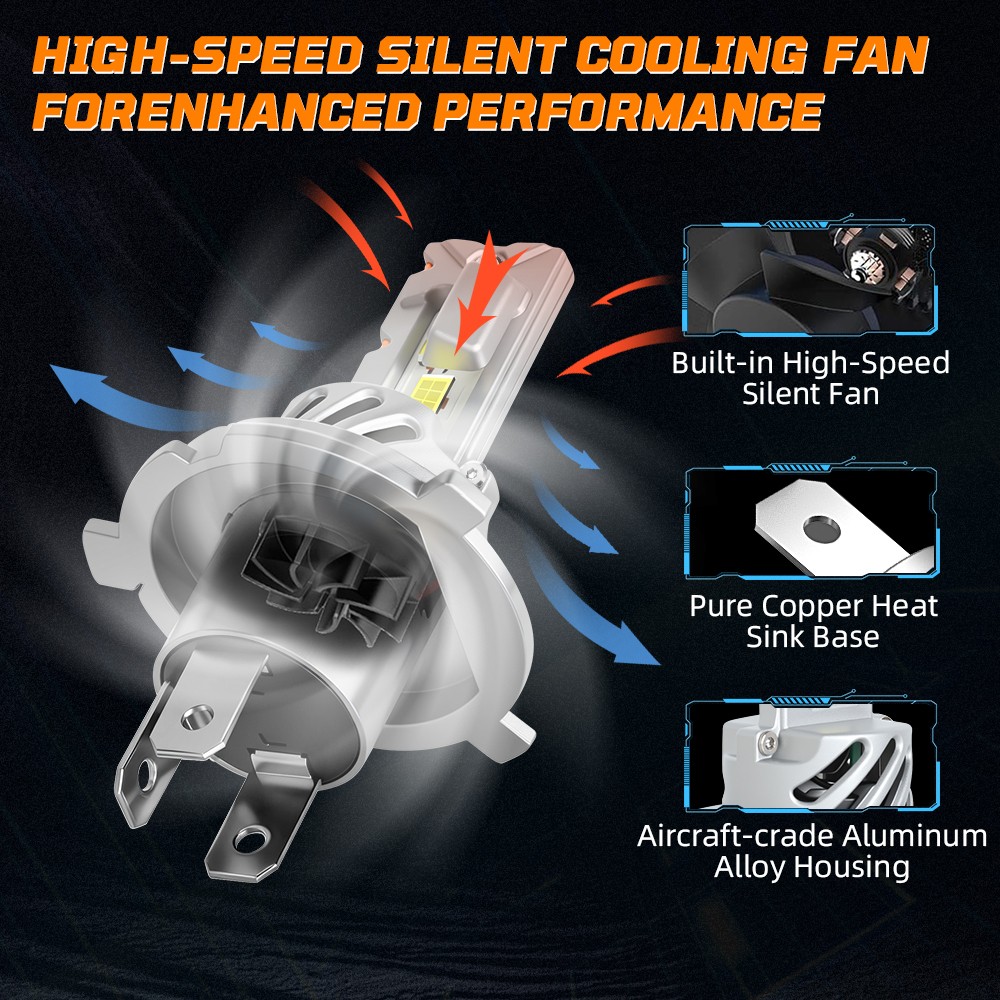 SUper Bright LED Hi/Lo Headlight Bulb for Yamaha Enticer Snowmobile 1977–1981