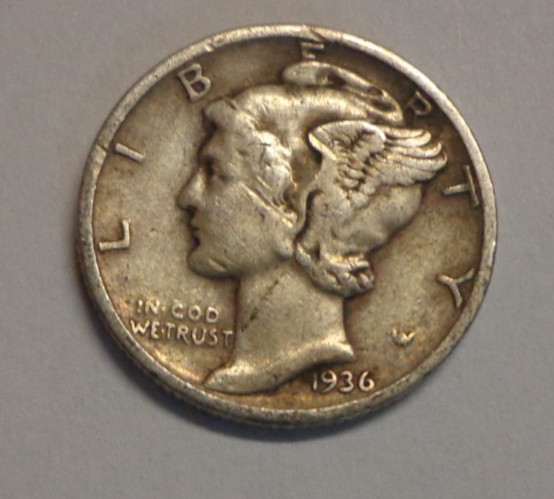 1936   Mercury Dime  90% Silver