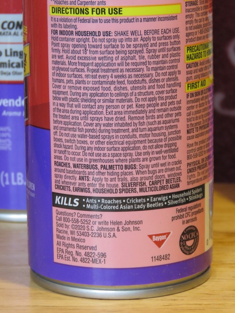 3 Cans Raid Ant & Roach Killer Spray Keeps Killing for Weeks Lavender Scent