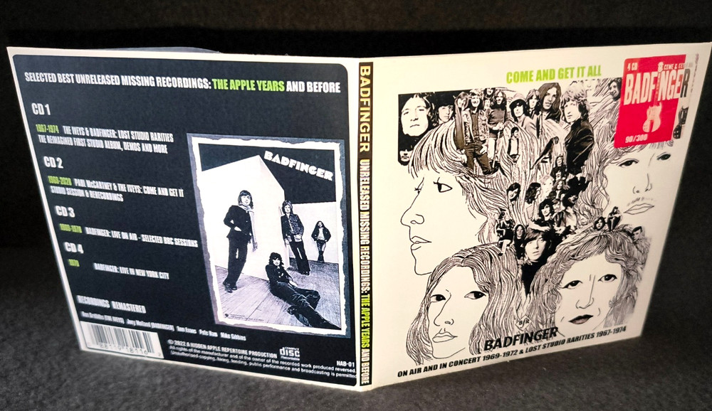 Badfinger Missing & Unreleased Apple Years Gate Fold 4CD / 1DVD Package NEW