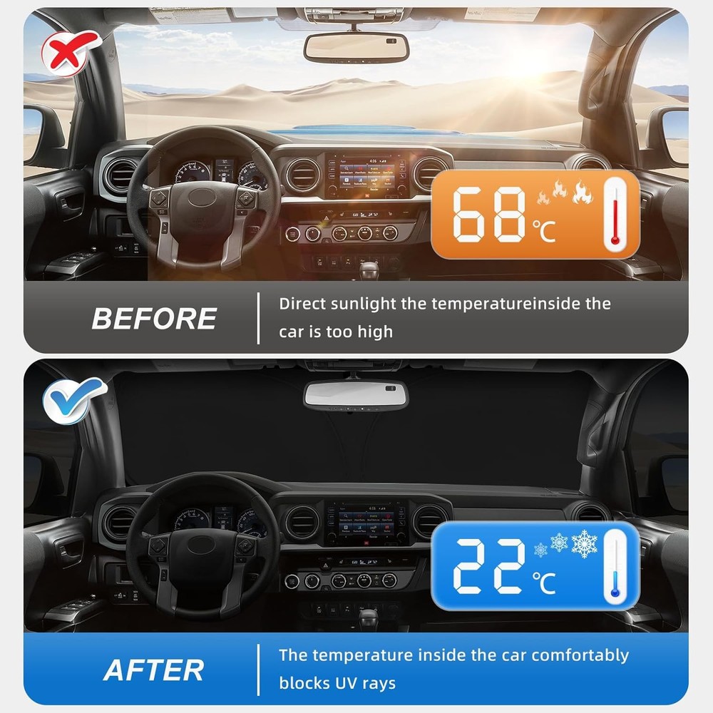 Front Window Sunshade Sun Visor Protector Blocks UV Rays For Ford Escape 2013-19