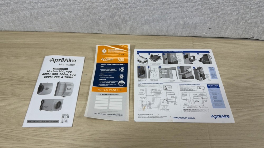 Aprilaire Small Bypass Humidifier Model 500